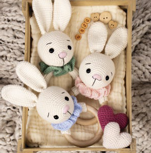 Muñecos Sonajas de conejos